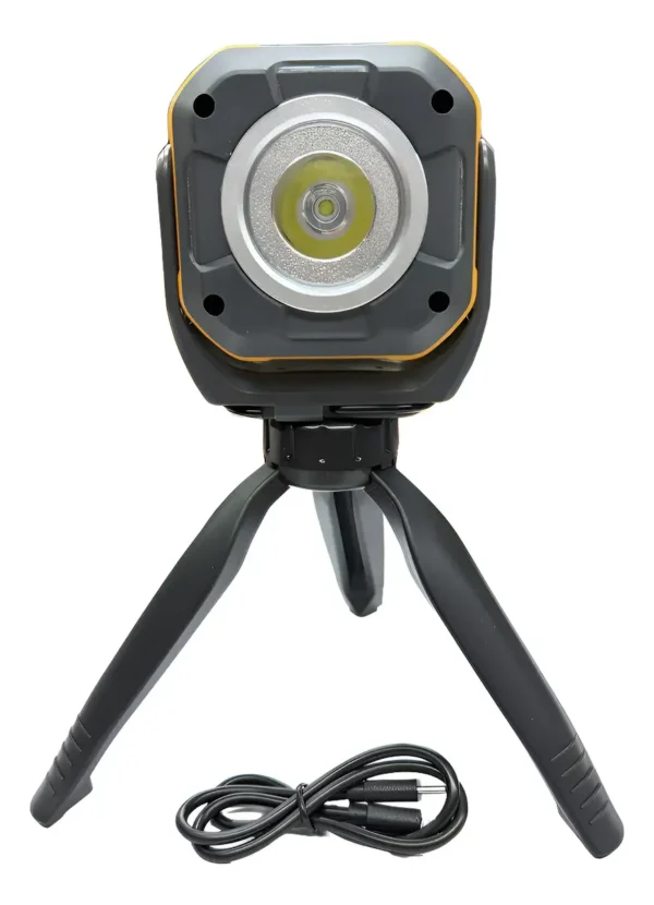 Mini Reflector Led Recargable 5-10w C/iman Y Tripode Lle2401 Amarillo Led