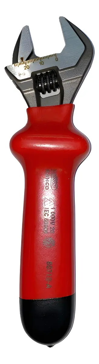 Llave Francesa Aislada Bahco 8071s-a 1000v 8 PuLG Abre 27mm Rojo