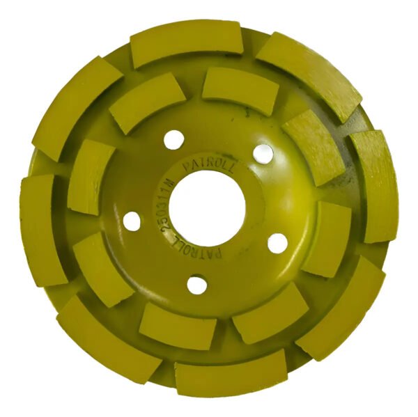 Muela Diamantada Doble Hilera 100mm Patroll Amarilla Aliafor Amarillo