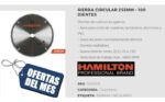 Disco Ingletadora Aluminio 100 Dientes 254mm 10puLG Hamilton - Imagen 4