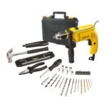 Taladro Percutor 600w Stanley + Herramientas Sdh600ka Amarillo