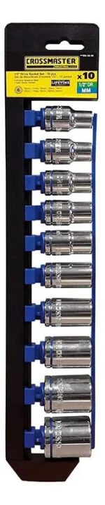 Juego De Tubos Bocallaves 10 Pzs Mm 1/2 Crossmaster 9946840 Plateado - Imagen 2