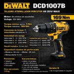 Taladro Percutor Inalambrico De 1/2 Bl Dewalt Dcd1007b S/bat Amarillo - Imagen 2