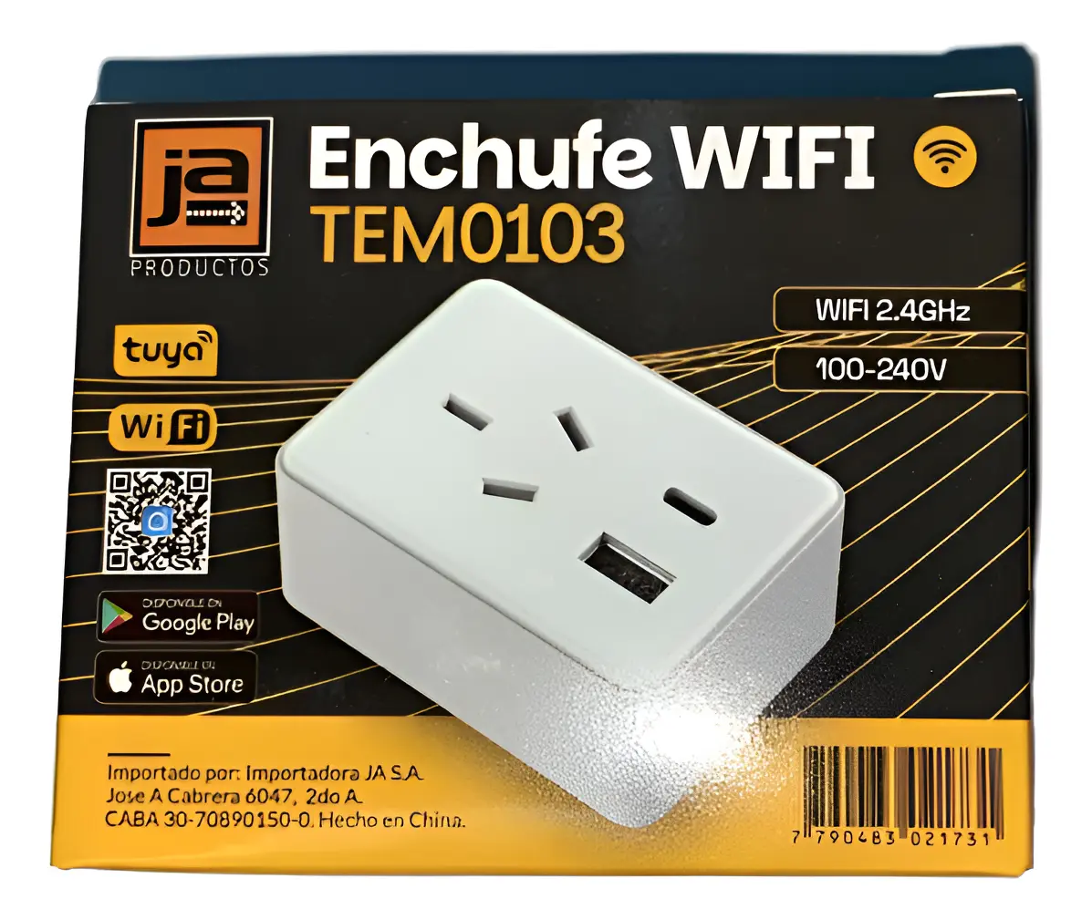 Tomacorriente Smart Home Wifi 2usb 10a 220v 2000w Ja Tem0103 Blanco Tomacorriente Smart Home Wifi 2usb 10a 220v 2000w Ja Tem0103 Blanco - Imagen 1