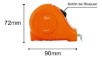 Cinta Métrica Bahco Mtg-5-19ar 5m X 19mm Bloqueo Y Clip - Imagen 6