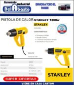 Pistola De Calor Stanley 1800w Ajuste Calor Variable 600°c Amarillo - Imagen 3