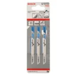 Hojas De Sierra Caladora X 3 Unid. Bosch U127d P/ Aluminio Sierra Caladoras - Imagen 2