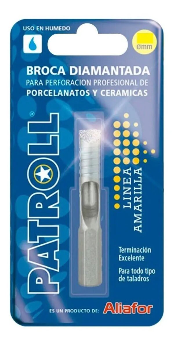 Mecha Copa Diamantada Patroll De 8 Mm Ceramica Porcelanato