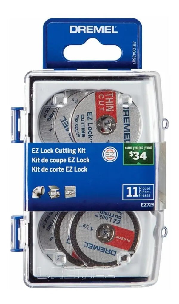 Kit De Discos De Corte Acople Rapido Ez728 Dremel Mini Torno Plateado