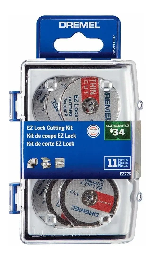 Kit De Discos De Corte Acople Rapido Ez728 Dremel Mini Torno Plateado Kit De Discos De Corte Acople Rapido Ez728 Dremel Mini Torno Plateado - Imagen 1