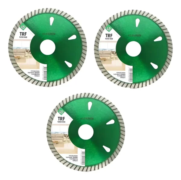 Disco Diamantado Aliafor Trf 4,5 Porcelanato Pack 3x2 115mm Verde