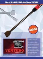 Cincel Plano Ancho Venturo Pala Sds Max 50x400mm Cimpl400-50 - Imagen 4