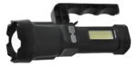 Linterna Led De Mano Recargable, C/zoom, Grip Y Baliza 2411 Led Negro