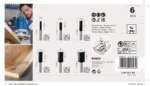 Juego Set De Fresas Kit Router Tupi Recta Madera 6 Pz Bosch - Imagen 2