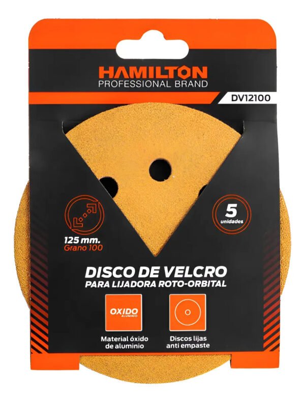 Set De 5 Lijas Para Lijadora Rotoorbital Hamilton 125mm G100 100