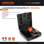 Pistola Impacto Neumática 1/2 Kit 17pc 610 Nm Hamilton Hn30k - Imagen 6