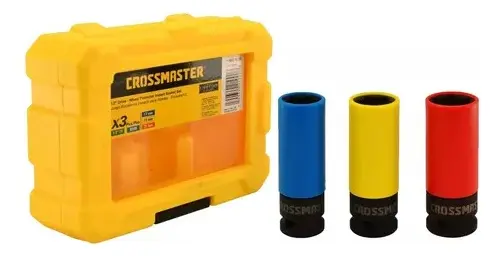 Set Bocallaves Crossmaster Tubos Impacto Largos Llantas 3pz