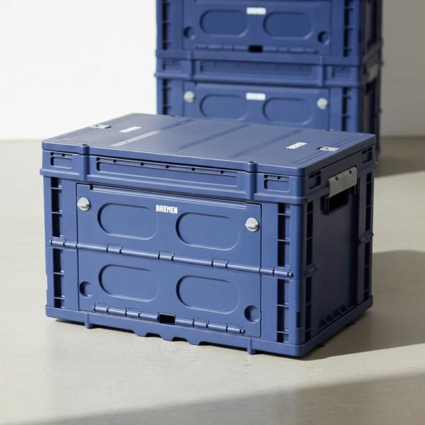 Cajon Plegable Con Tapa Bremen 56x40x36 Cm 30 /62l 8637 Azul Azul