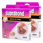 2 Burletes Autoadhesivos De Goma Perfil E Blanco Suprabond Marrón