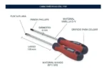 Set Destornilladores Bremen 2pz Phillips Ph2 Plano 6mm 7791 - Imagen 2