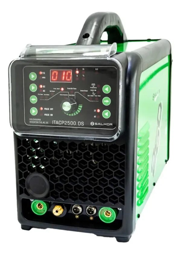 Soldadora Inverte Mma Tig Ac Dc 250a Digital Aluminio Salkor Verde Oscuro