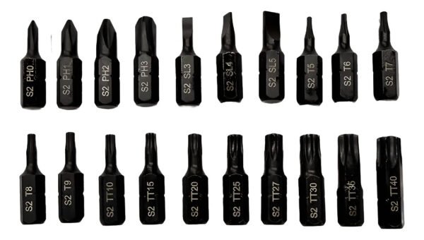 Set 20 Puntas Impacto Plano-ph-torx X 25mm Imantada Venturo