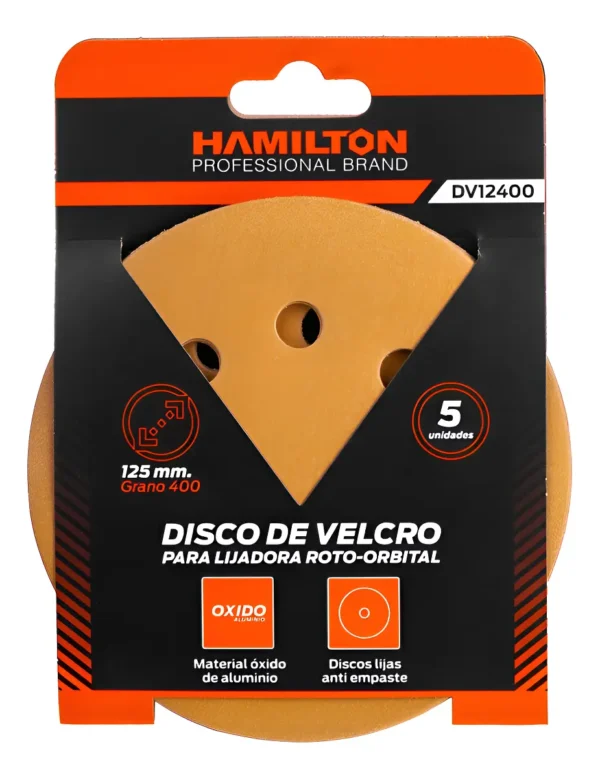 Set De 5 Lijas Para Lijadora Rotoorbital Hamilton 125mm G400 400