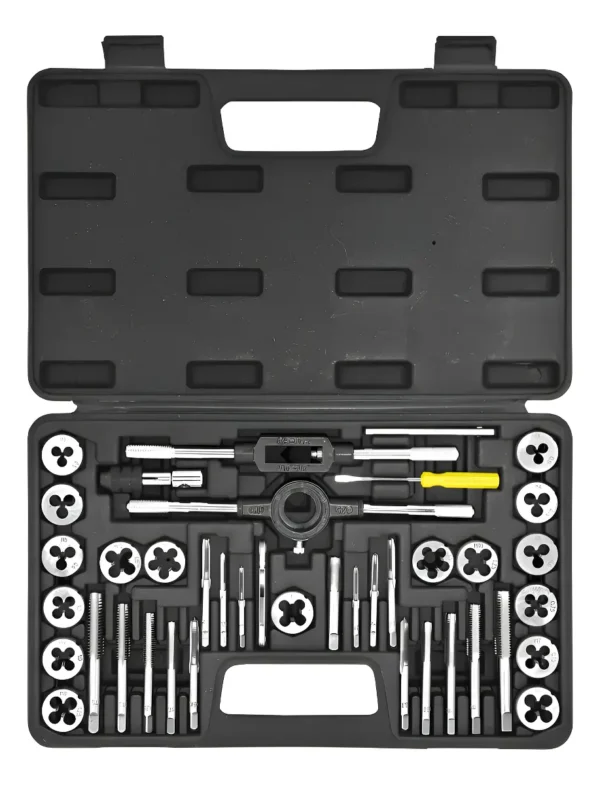 Juego Set Machos Y Cojinetes 39 Piezas Crossmaster 9981810 Negro
