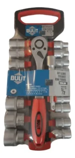Juego De Tubos Bocallaves 1/2 Bulit 20 Pzas Con Llave Crique Plateado - Imagen 4