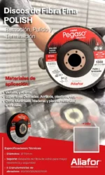 Disco De Pulir Pegaso 115 Mm Grano 600 Fibra Polish Verde - Imagen 2