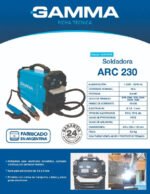 Soldadora Inverter 230 Amp Electrodo 1,5 A 5mm Gamma G3474ar Celeste - Imagen 3