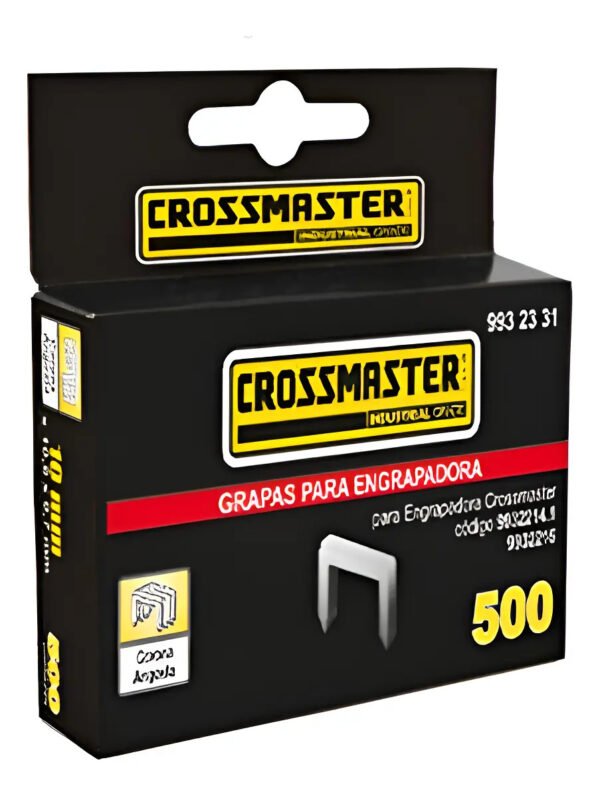 Grapa Recta 6 X 10.6 Mm Grampas Crossmaster X 500 U 9932331 Plateado