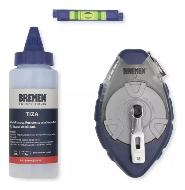 Chocla Tiralineas Marcador Bremen 30m + Tiza + Nivel 7800