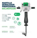Martillo Demoledor Rompepavimento Salkor 85j 2100w Mdp2100 Gris - Imagen 2