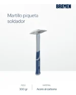 Martillo Piqueta Soldador 300 Grs Bremen 8494 - Imagen 3