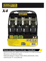 Correa Amarre Camuflado 5m 2.5cm 700kg Crossmaster Camuflado - Imagen 2