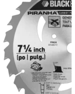 Disco Hoja De Sierra 7-1/4'' 24 Dientes Black+decker Pr824 P Plateado - Imagen 2