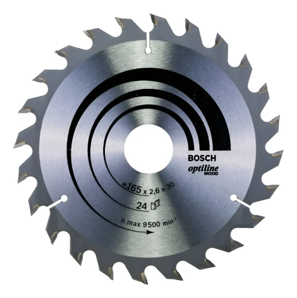 Disco Sierra Circular 24 D 165mm 6 1/2 Bosch 2608640602 Plateado