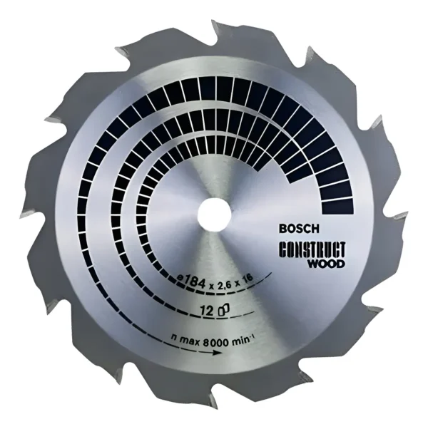 Disco Sierra Circular Bosch Construct Wood 7 1/4 184 Mm 12d Gris
