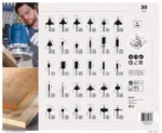 Juego Set De Fresas Kit Router Tupi Para Madera 30 Pz Bosch - Imagen 3