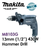 Taladro Atornillador Percutor Makita Mt M8103g 430w 13mm Gris 50 Mhz - Imagen 4