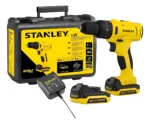 Taladro Atornillador Inalambrico Percutor Stanley 12v Litio Amarillo 50
