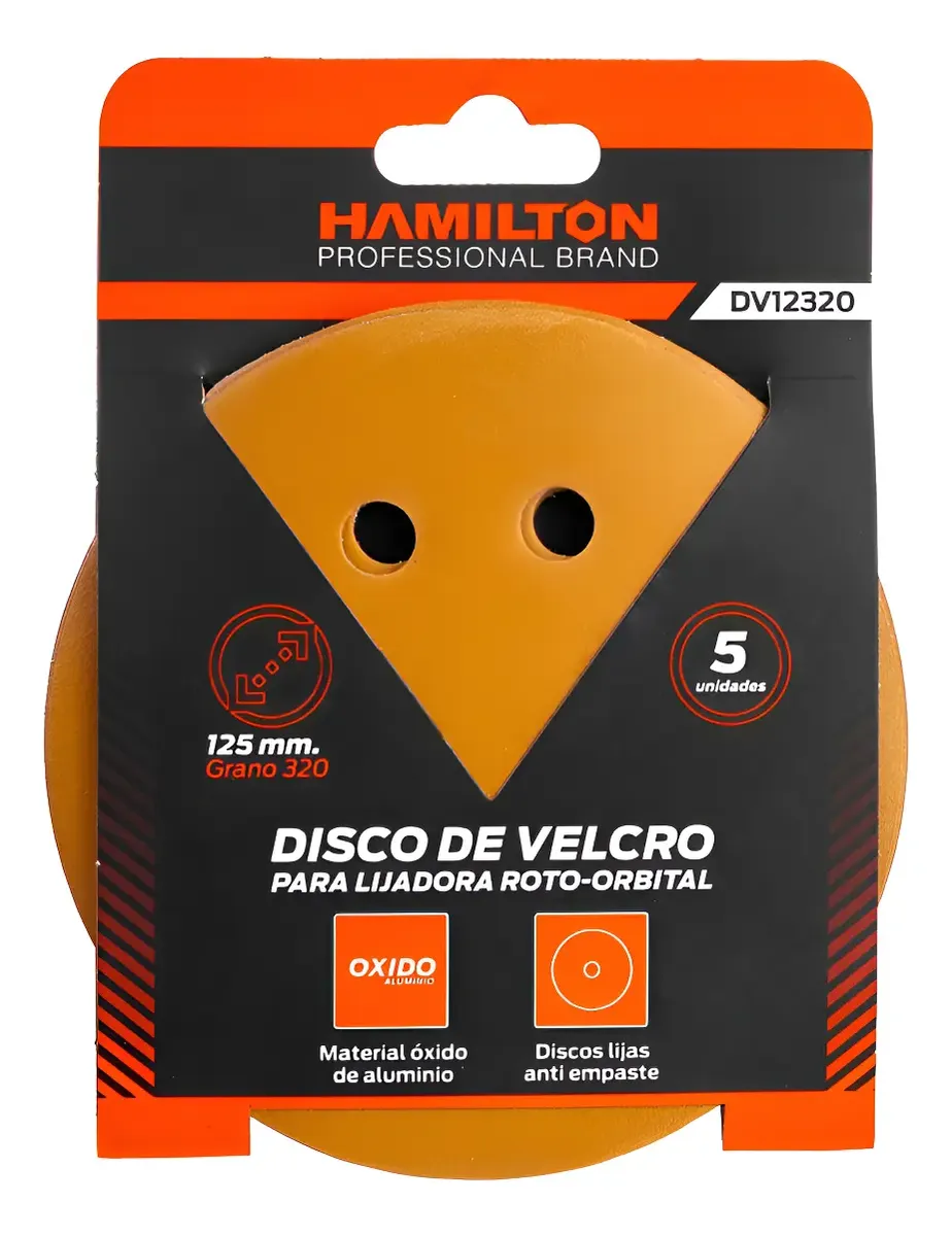 Set De 5 Lijas Para Lijadora Rotoorbital Hamilton 125mm G320 320 Set De 5 Lijas Para Lijadora Rotoorbital Hamilton 125mm G320 320 - Imagen 1