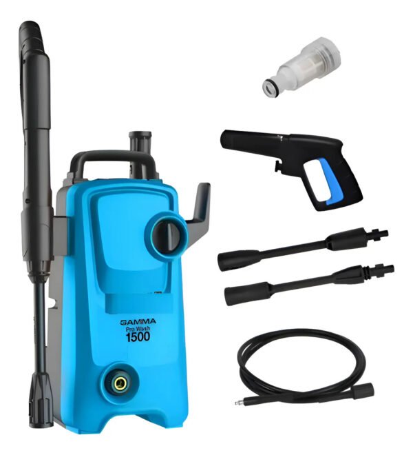 Hidrolavadora Gamma Pro Wash 1500 - 1200w Autostop Mod:g2516 Negro/celeste 50 Hz