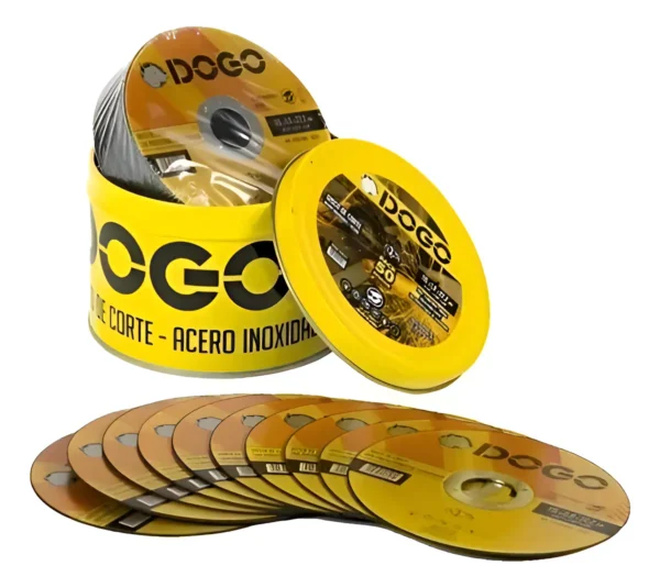 Disco Corte Acero Inox Y Metal 115 X1,6x22,2 Mm Dogo X 50uni Amarillo