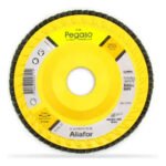 Pack Disco Flap Pegaso 115mm X6 - Grano 36/60/80/120/220/400 Amarillo - Imagen 2