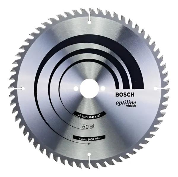 Hoja Disco Sierra Circular Bosch 184mm 60d Para Madera 854 Plateado