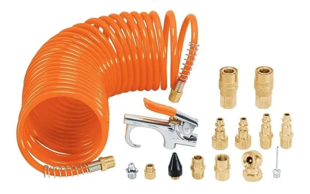 Set Kit Acoples Rápidos Y Manguera P/ Compresor Truper 19094 Set Kit Acoples Rápidos Y Manguera P/ Compresor Truper 19094 - Imagen 1