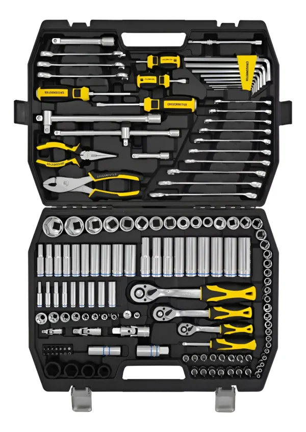 Juego De Tubos Herramientas Tipo Racing 150pcs Crossmaster Negro