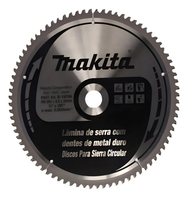 Hoja Disco De Sierra Circular Makita 305mm 80d B-19766 Gris
